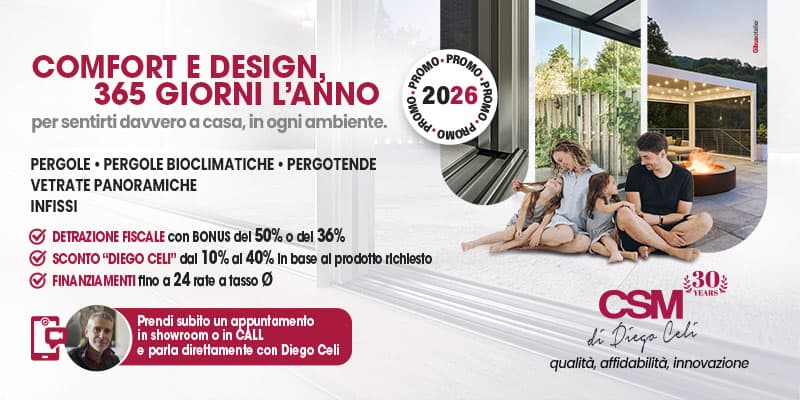Sostituisci o installa Infissi, Vetrate Panoramiche, Pergole e Pergole Bioclimatiche
