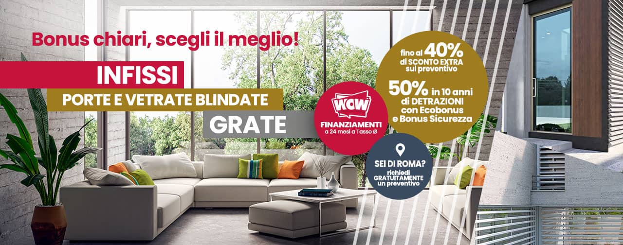 Con CSM Infissi Bonus chiari! Scegli il meglio