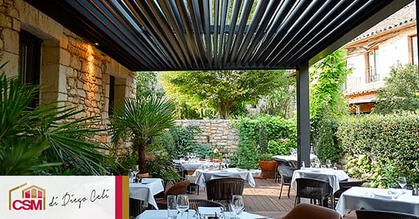 Pergole Gibus di CSM Infissi per il settore Ho.Re.Ca.